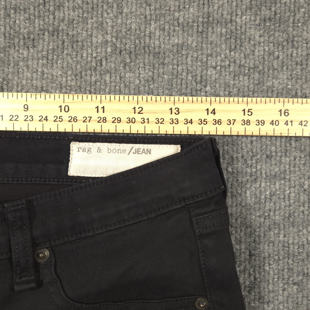 rag & bone/JEAN Black Plush Mid-Rise‎ Skinny Legging Jeggings Size 27 - Picture 8 of 9